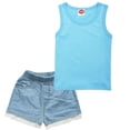 thumbnail image 4 of Bigetiay Summer Girls Vest Top Denim Shorts Two Piece Solid Color Casual Kids Outfit, Size 2-3 Years, 4 of 4