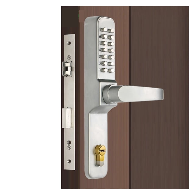 Serrure de Porte à Code Numérique avec Mot de Passe, Code Mécanique, Étanche, pour Usage Extérieur, Serrure à Mortaise pour Portes d'Entrée, Intelligente et Pratique
