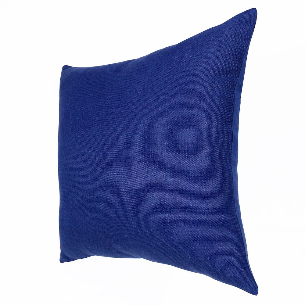 LR Home Estate Linen Poly Filled Pillow in Blue, 20" x 20"