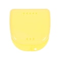 thumbnail image 1 of MasteelfCA Retainer Case With Vent Holes and Hinged Lid Snaps Mouth Guard Case Orthodontic Dental Retainer Box Denture Storage Container (Yellow), 1 of 7