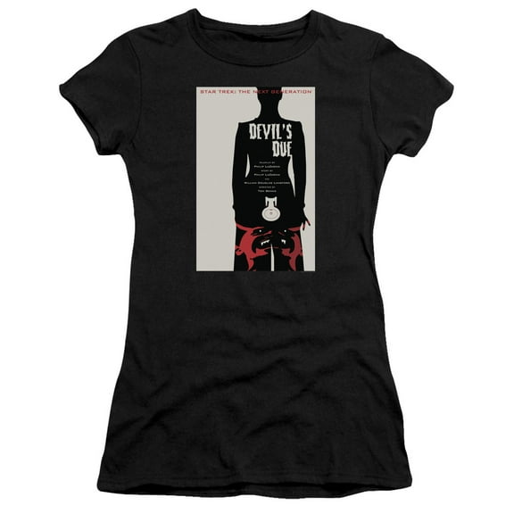 Star Trek Tng Season 4 Episode 13 Junior Women's Sheer T-Shirt Black