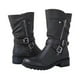 thumbnail image 1 of Women Wide Mid Calf Zipper Buckle Biker Boots ShoesTag 41, 1 of 4