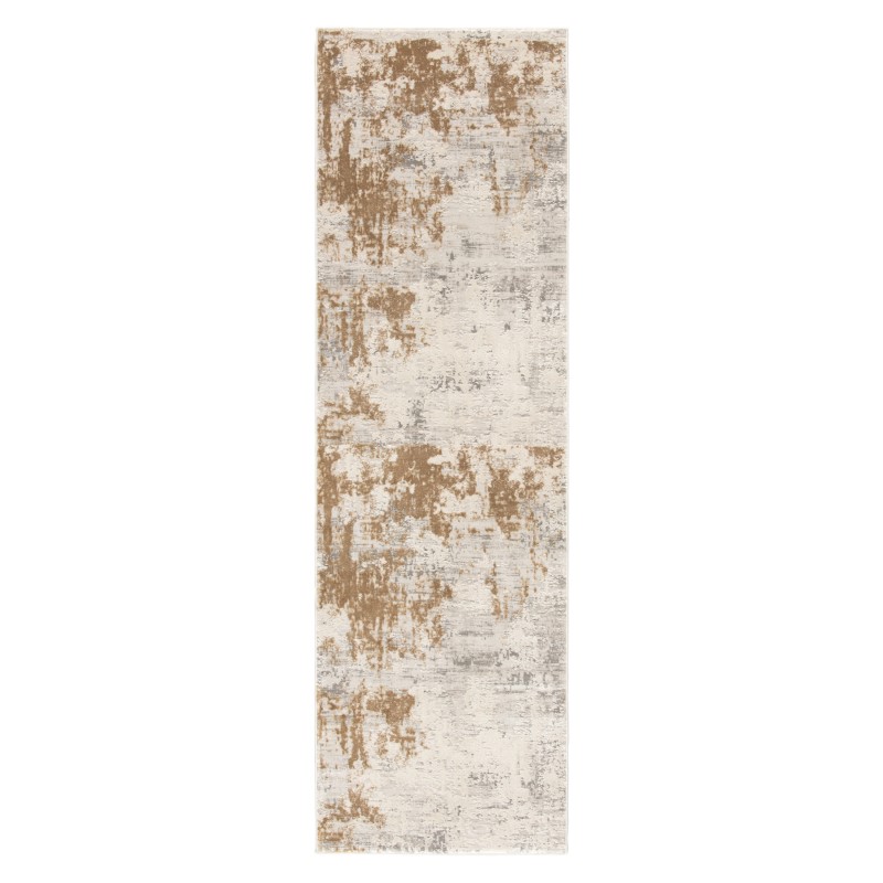 Jaipur Living Resa Abstract Gray Gold Runner Rug 2'6"X8'