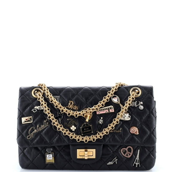 Pre-Owned Lucky Charms Reissue 2.55 Flap Bag Quilted Aged Calfskin 225 By Rebag