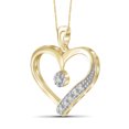 thumbnail image 3 of JewelersClub White Diamond Accent 14K Gold Over Silver Heart Pendant, 18", 3 of 4