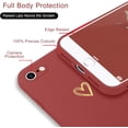 thumbnail image 4 of for iPhone SE Case 2022/2020, iPhone 8 iPhone 7 Case for Women Girls Silky Soft Protective Shockproof Silicone Phone Case with Cute Heart Design, Red, 4 of 13