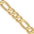 thumbnail image 1 of 14K Yellow Gold 7.5mm Flat Figaro Chain (22 X 7.5) Made In South Africa ffl200-22, 1 of 5