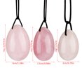 thumbnail image 5 of XYCCA 3Pcs Rose Quartz Yoni Egg Kegel Exercise Healing Crystal Stone-0820, 5 of 5