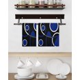 thumbnail image 3 of Black Blue Kitchen Dish Towels for Drying Dishes Set of 3, White Circle Geometric Abstract Texture Waffle Weave Microfiber Hand Tea Bathroom Towels Quick Dry & Absorbent Towel 15.7x23.6, 3 of 7