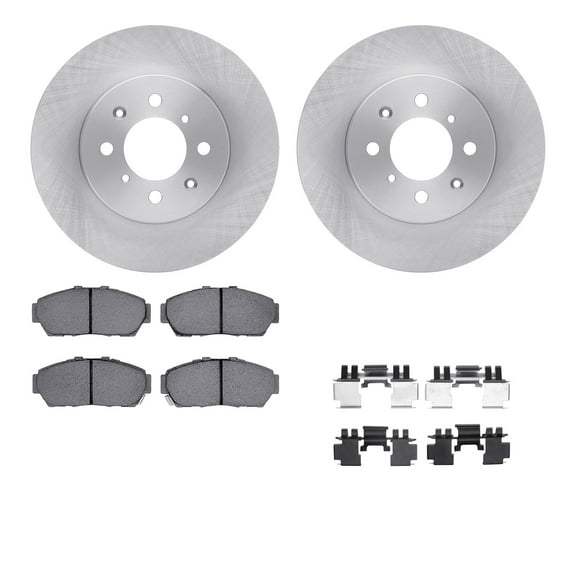 Dynamic Friction Company Front Brake Rotors with 5000 Advanced Brake Pads includes Hardware 6512-59194