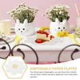 thumbnail image 3 of HLONK Dessert Plate Disposable Flower Daisy Plates Dinner Cake Bride Paper White 20 Pcs, 3 of 6