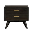 thumbnail image 3 of Allora 3-Piece Modern Wood King Bedroom Set in Brushed Brown/Gray/Antique Brass, 3 of 6
