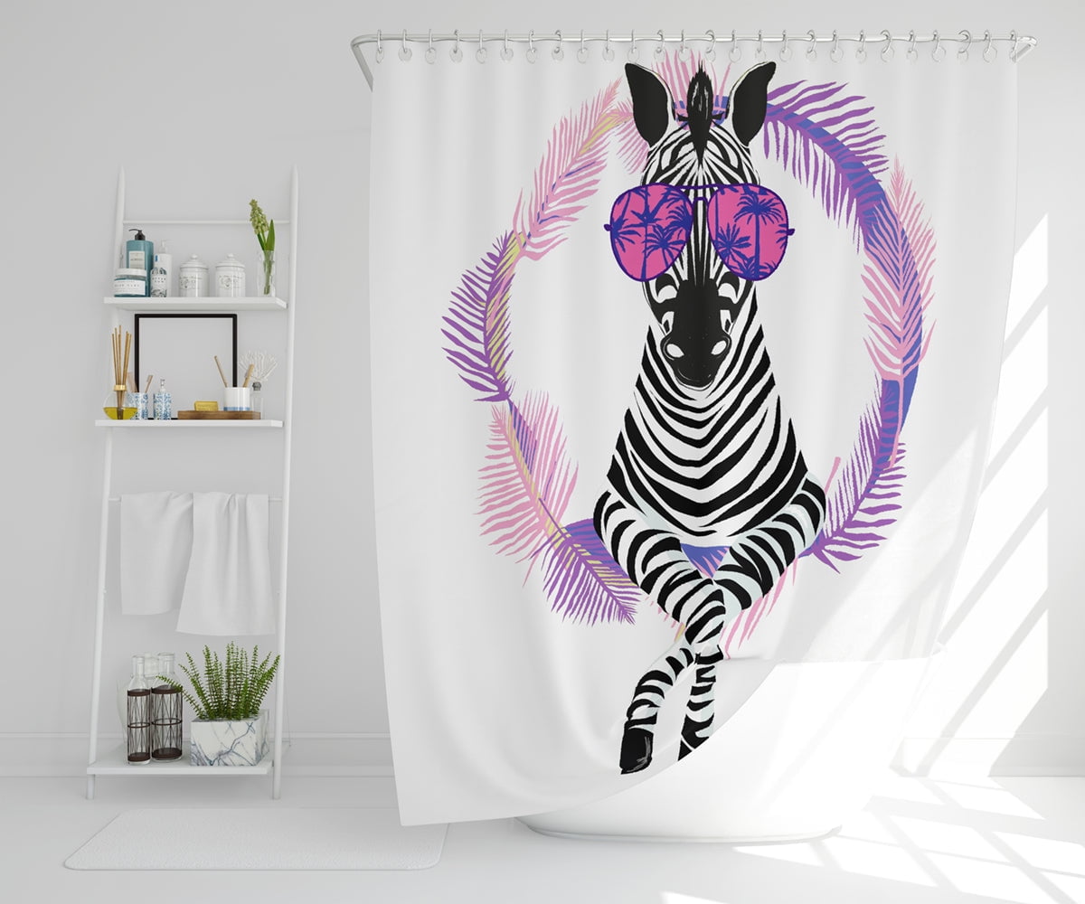 Pink Zebra (Shower Curtain)