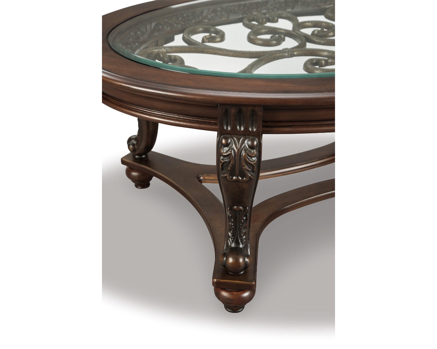 Signature Design by Ashley Traditional Norcastle Coffee Table Dark Brown