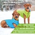 thumbnail image 6 of AiryVest Lightweight Reversible Winter Dog Coat - Warm Dog Jacket - Water Resistant Windproof - Insulated Dog Apparel for Small, Medium & Large Dogs - Comfortable Dog Puffer Vest - Light Blue/Green, 6 of 6