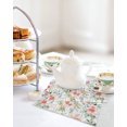 thumbnail image 4 of Pink Floral Kitchen Dish Towels for Drying Dishes Set of 3, Spring Pastoral Botanical Leaves Wooden Waffle Weave Microfiber Hand Tea Bathroom Towels Quick Dry & Absorbent Towel 12x12, 4 of 7