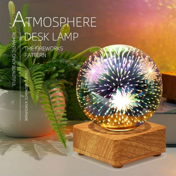 OUSITAID Fireworks Star Projector Light Festive Night Light USB Bedside Lamp