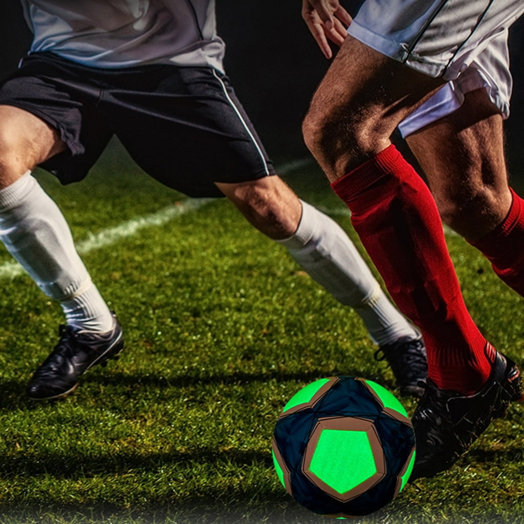 WINDLAND Night Game Bright Soccer Gift Glowing in Dark Football Light Up LED Football