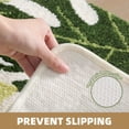 thumbnail image 4 of PABUBE Monstera Leaf Bathroom Rug, 17"x29", Cute Green Plush Bath Mat, Fluffy Soft & Absorbent, Non-Slip and Machine Washable Bath Rug for Bathroom Floor, 4 of 10