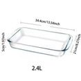 thumbnail image 2 of Glass Baking Dish (3 Sizes: 1.1L/1.7L/2.4L) – Oven-Safe Oblong Roasting Pans (Sold Separately), 2 of 3
