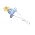 thumbnail image 2 of Small Animal Pet Products, Small Pet Supplies, 2inBlue Yarn, Elastic Strap, Blue Flower, Flower Craft, Diy Kit, Hamster Accessories, Dress Up, Miniature Knit Hat, 1 Pc, Blue, 2 of 5