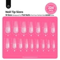 thumbnail image 3 of Kit de puntas para uñas con forma de escarabajos Tipex Instant Apex, ataúd largo, 224 unidades, 3 of 8