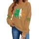 thumbnail image 1 of TaTaai Womens St Patricks Day Sweatshirt Long Sleeve Crewneck Casual Pullover Holiday Print Fleece Lined Top Gift, 1 of 5