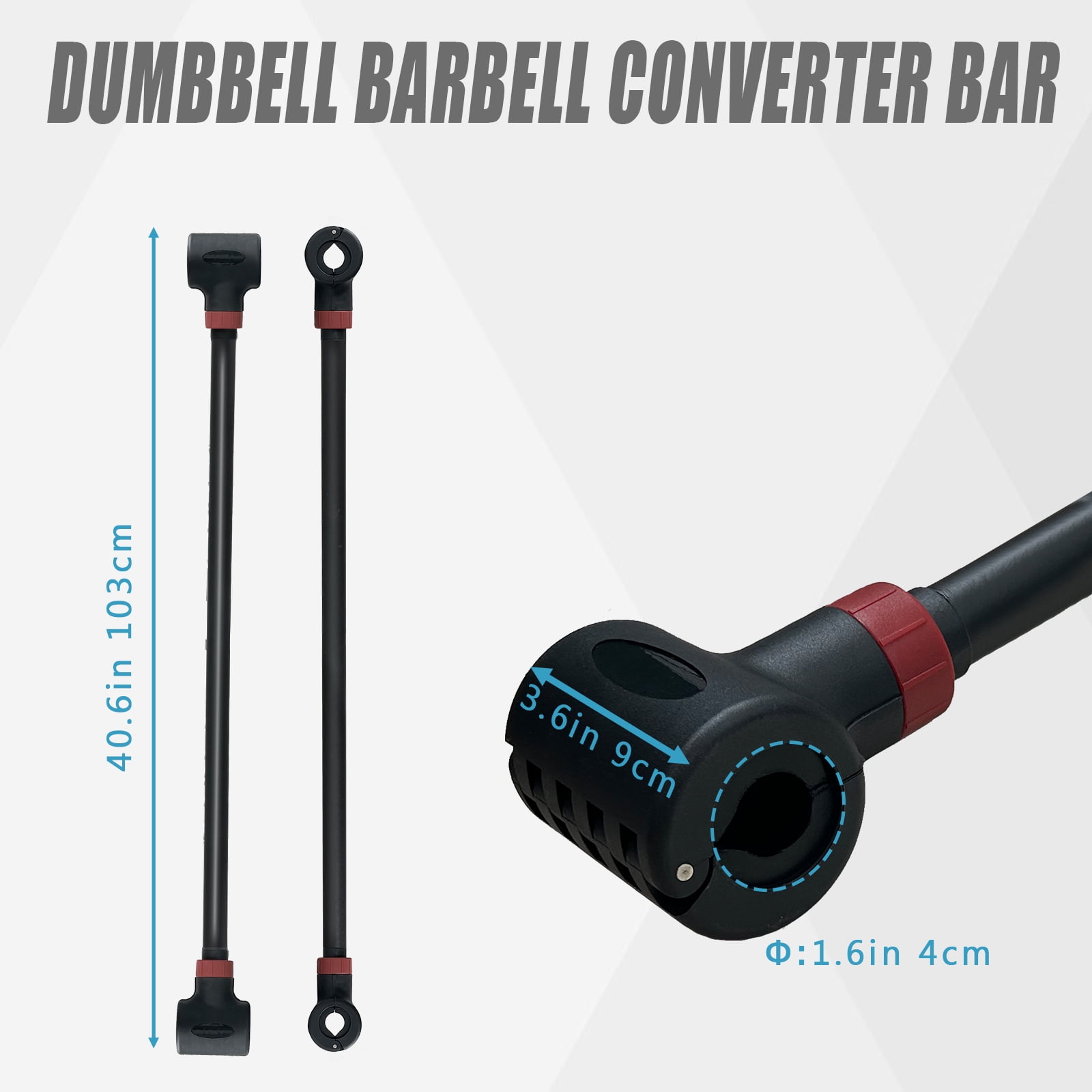 KORIKAHM Dumbbell Barbell Converter Bar, Adjustable Weight Capacitry Bar Convert to Dumbbell Set for Home Gym Strength Training