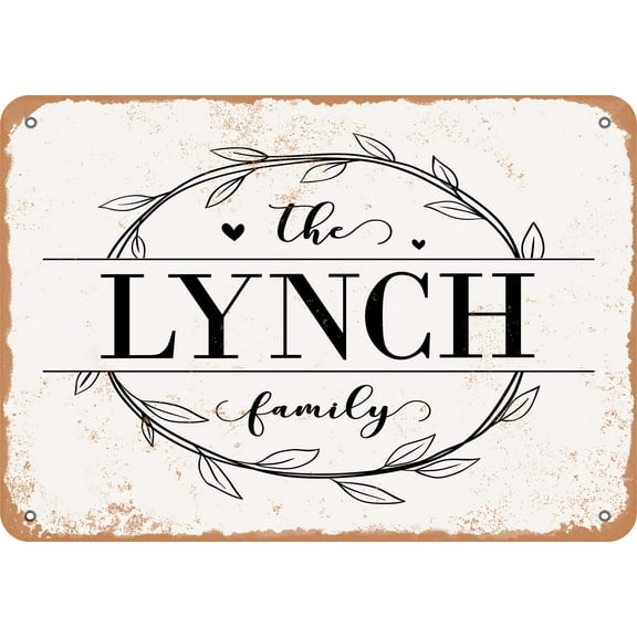 7 x 10 Metal Sign - The Lynch Family (Style 1) - Vintage Rusty Look