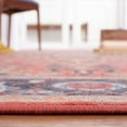 thumbnail image 5 of SAFAVIEH Journey Casey Oriental Machine Washable Area Rug, Red/Blue, 6'7" x 6'7" Square, 5 of 9