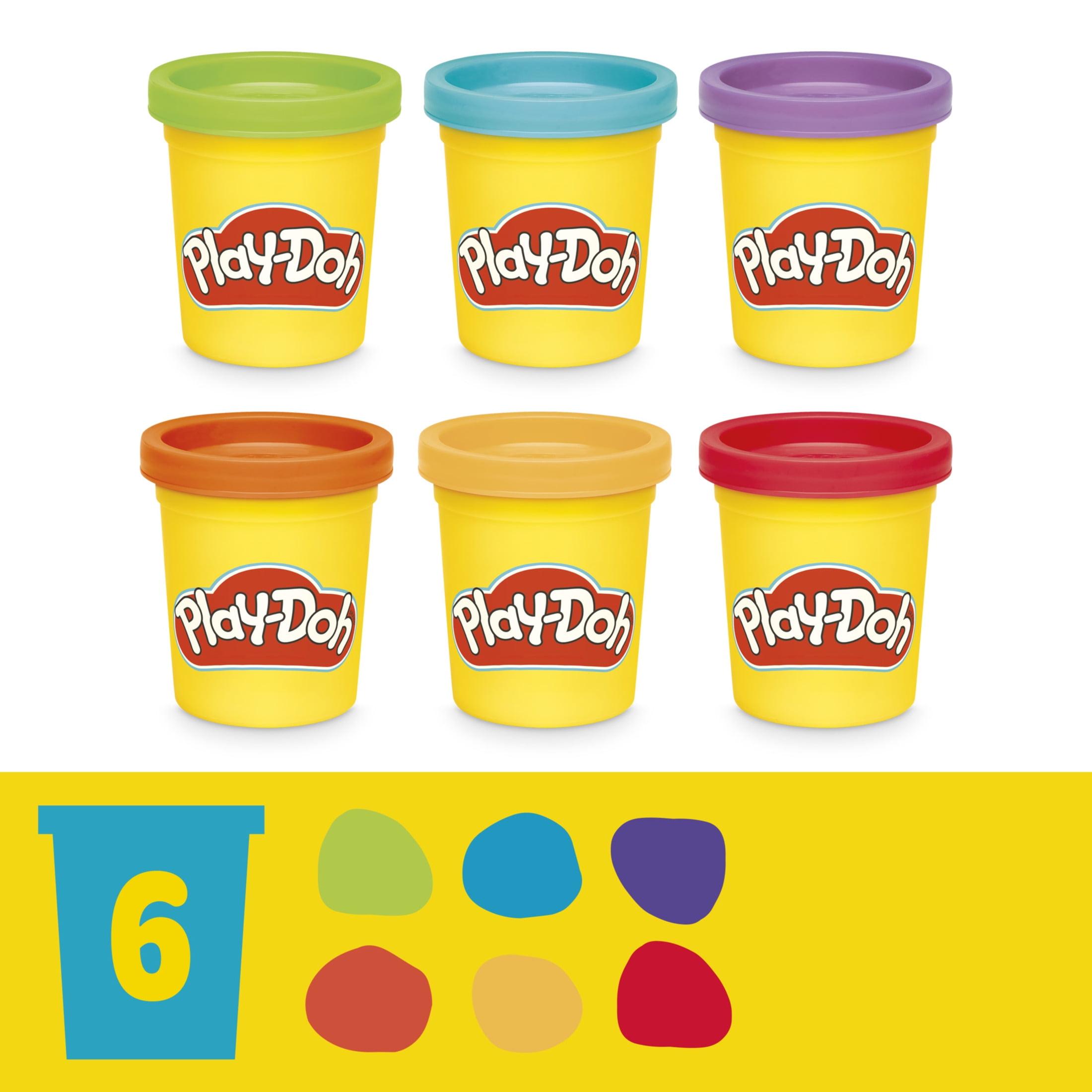 Play-Doh Shapes & Colors Dinosaur Play Doughs, Multicolor, 2 oz, Ages 2+