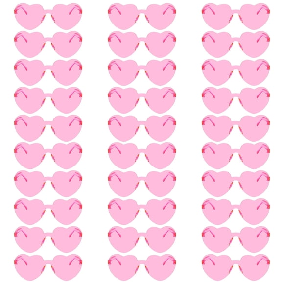 Gafas de Sol Fengek en Forma de Corazón Sin Montura Transparentes Rosa x30
