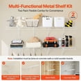 thumbnail image 3 of Set of 2 Wall Mounted Wire Shelves for Closet and Pantry, 3 ft Carbon Steel Racks, 3 of 5