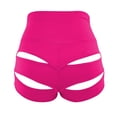 thumbnail image 4 of Tittly Shorts for Women Womens Shorts Womens High Waisted Cut Out Yoga Workout Gym Night Club Butt Lifting Booty Shorts Sweatpants Women Yoga Pants Hot Pink M, 4 of 4