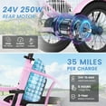 thumbnail image 4 of Mooncool Electric Tricycle for Kids , 3 Wheels 16"x3" Fat Tire Tricycle Electric Trike Cruiser Bicycle, 250W Aluminum Frame Electric Trikes Etrike with 10.4Ah Removable Battery and Rear Basket,UL2849, 4 of 12