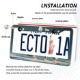 thumbnail image 3 of Aluminum License Plate Frame 2 Pack Car Exterior Accessory Car Tag Holder for Front Rear Plates Cars Decor Snowman with A Christmas Hat, 3 of 7