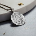thumbnail image 4 of PicturesOnGold.com Saint Bernard of Menthon Round Religious Medal - 3/4 inch Size of a Nickel -Solid 14K White Gold, 4 of 4