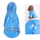 thumbnail image 5 of Chaqueta impermeable con capucha para actividades al aire libre, abrigo reflectante de PU, ropa para perros azul S, 5 of 7