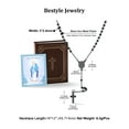thumbnail image 7 of Bestyle Catholic Rosary Beads Necklace for Women Men with Bible Verse Package, 4mm Black Virgin Mary Cross Necklace, 7 of 7