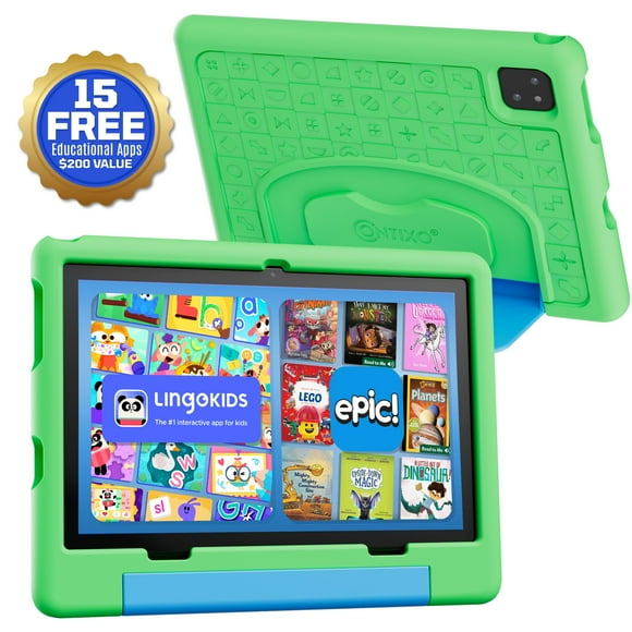 Contixo A10 Tablet Educativa para Niños 10.1 Pulgadas Android 15 64GB con Control Parental, WiFi Dual Band, Bluetooth y Funda con Soporte
