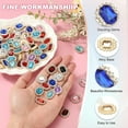 thumbnail image 3 of Uxcell 30Pcs Rhinestone Embellishments, Handcraft Crystal Rhinestone Button Charms Gold Base Gems Dark Blue Rhinestones for Crafting, 3 of 6