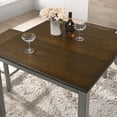 thumbnail image 5 of Hunter Solid Wood 5-Piece Counter Height Dining Set, Light Gray, 5 of 7