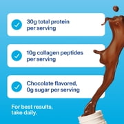 Vital Proteins Chocolate Collagen & Protein Shake, 30g Total Protein Including 10g Collagen Peptides, Collagen Support for Hair, Skin, Nails & Joints