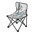 thumbnail image 2 of 600D Oxford Camping Chair Portable Foldable Chair Supports 220 lbs for Picnic, Fishing, Backpacking Snowman with Flowers Bird, 2 of 8
