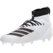 adidas Mens Adizero 8.0 SK Cleats Football Shoe - White/Black/Grey - 9