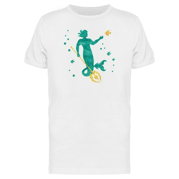 Green Merman Silhouette T-Shirt Men -Image by Shutterstock, Male x-Large