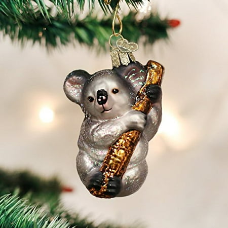 Beer Christmas Ornament - Old World Christmas Koala Bear Glass Blown Ornament