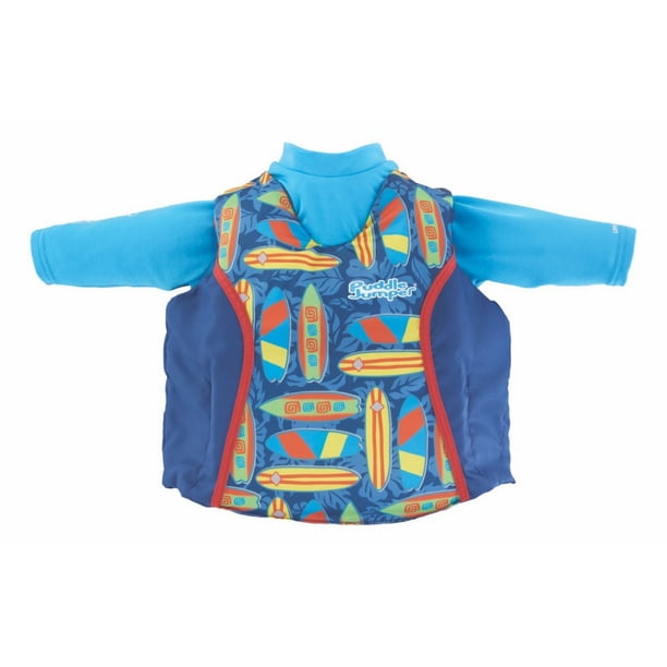 Puddle Jumper 2in1 Kids Life Jacket and Rash Guard for Children, Blue