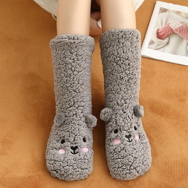 Calcetines de lana coral Hugo Multicolor Animal Cozy gris