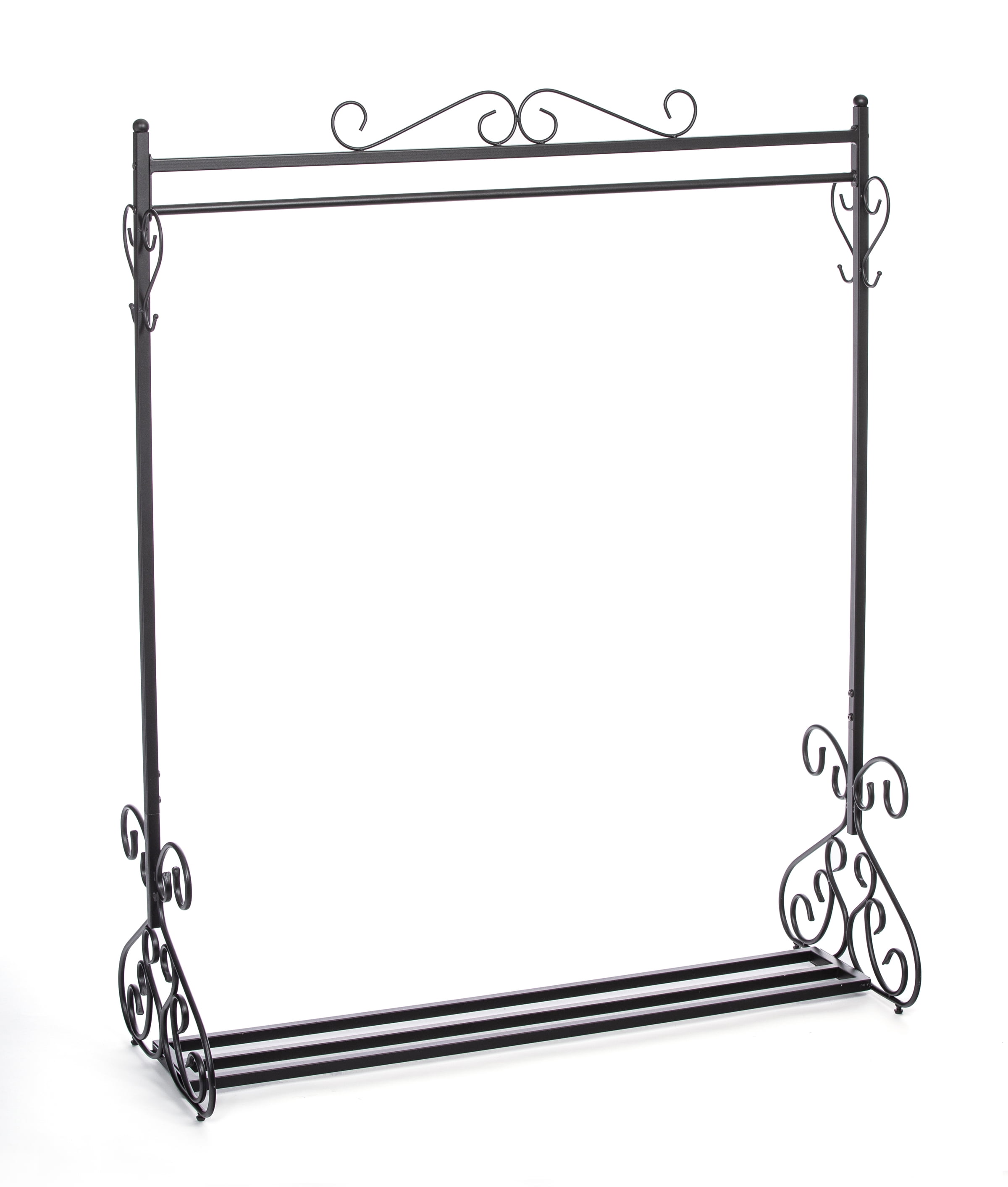 Mango Steam Freestanding Sheffield Garment & Coat Rack, Black (64.5 H x 47.5 L inches)